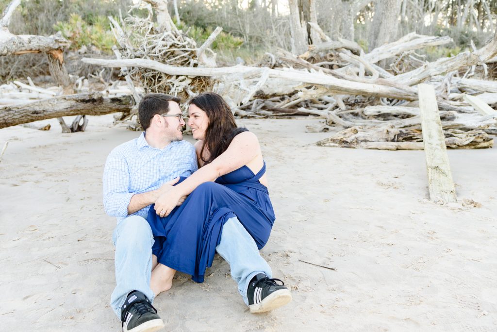 Snuggled up for engagement session 
